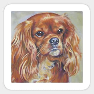 cavalier king charles spaniel fine art painting Sticker